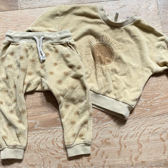 Rylee and Cru | 6-12m Suns Terry Jogger and Crew Set - Picture 1 of 2
